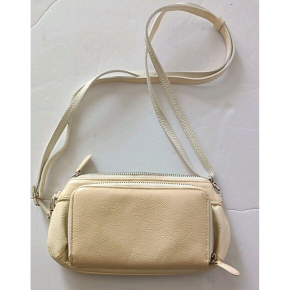 BRIGHTON Crossbody Leather Shoulder Bag Beige Fish Sea Coastal Mini Bag Vintage - Picture 7 of 10
